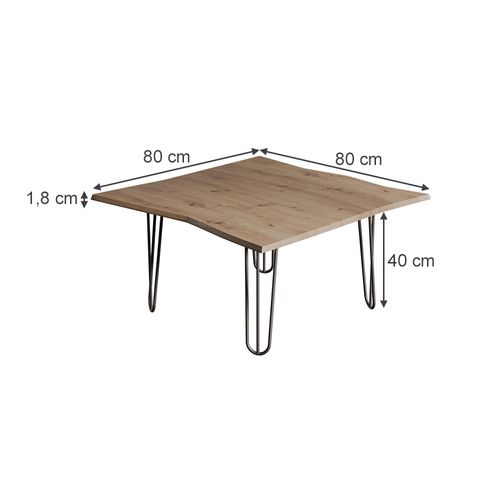 Table Basse Yan 58410 Artisan 80x80cm