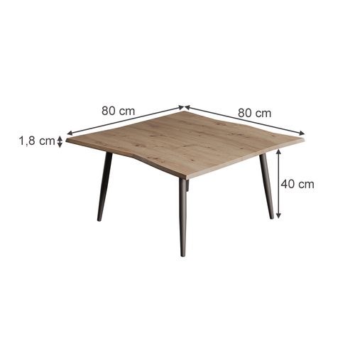 Table Basse Yan 58418 Artisan 80x80cm