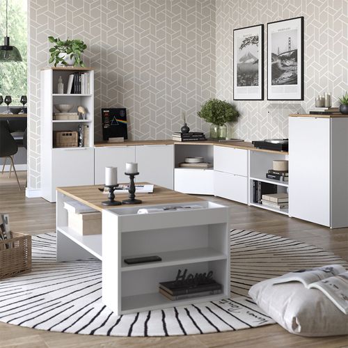 Meuble-paroi Wido 58546 Blanc/sonoma 2 Pièces