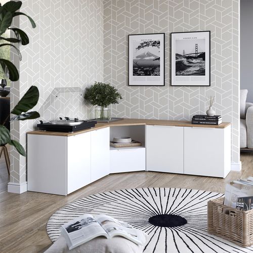 Meuble-paroi Wido 58546 Blanc/sonoma 2 Pièces