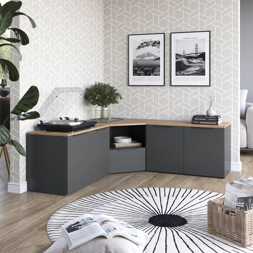 Meuble-paroi Wido 58548 Anthracite/sonoma 3 Parties