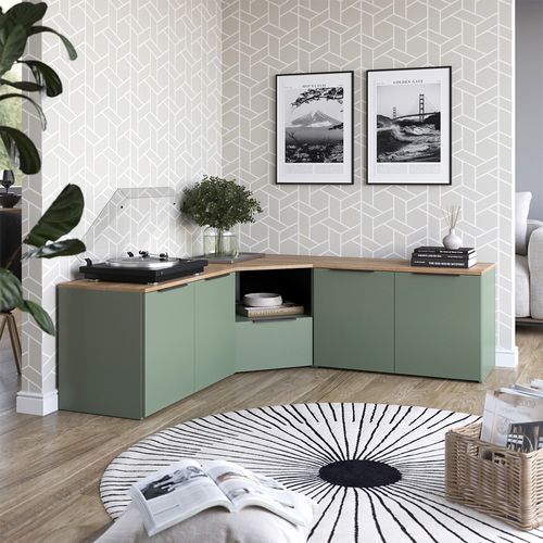 Meuble-paroi Wido 58552 Vert 3 Parties