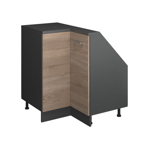 Meuble De Rangement Sous Pente Armoire Dangle Rion 58612 Sonoma/anthracite 75.6x81.6cm Avec 1 Porte