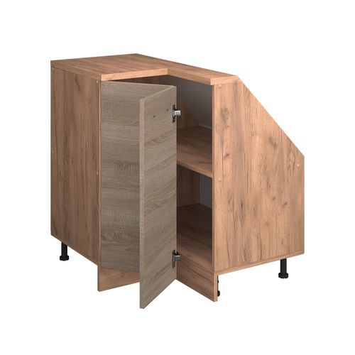 Meuble De Rangement Sous Pente Armoire Dangle Rion 58625 Sonoma/chêne Doré 75.6x81.6cm Avec 1 Porte