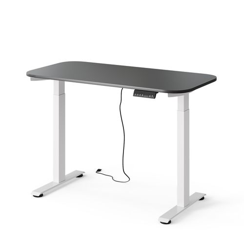 Bureau Elevate 58653 Blanc/anthracite 120x60cm 2 Moteurs