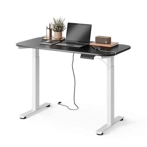 Bureau Elevate 58653 Blanc/anthracite 120x60cm 2 Moteurs