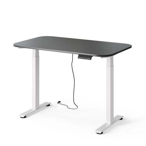 Bureau Elevate 58654 Blanc/anthracite 120x70cm 2 Moteurs