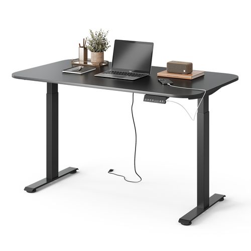 Bureau Elevate 58664 Noir/anthracite 140x80cm 2 Moteurs