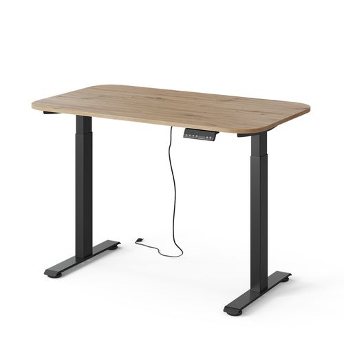 Bureau Elevate 58666 Noir/artisan 120x70cm 2 Moteurs