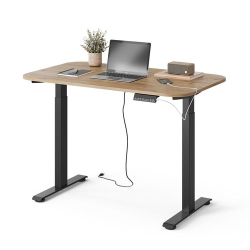 Bureau Elevate 58666 Noir/artisan 120x70cm 2 Moteurs