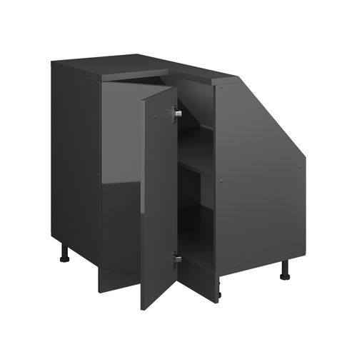 Meuble De Cuisine Dangle Pour Combles R-line 59088 Anthracite Haute Brillance 75.6cm Avec 1 Porte