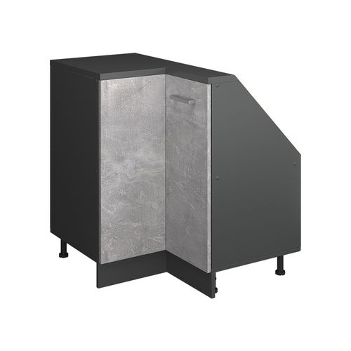 Meuble De Cuisine Dangle Pour Combles R-line 59091 Béton 75.6cm Avec 1 Porte
