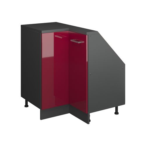 Meuble De Cuisine Dangle Pour Combles R-line 59094 Rouge Brillant 75.6cm Avec 1 Porte