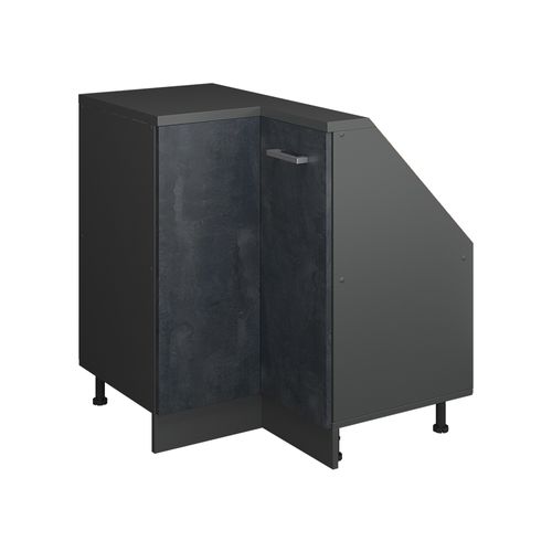 Meuble De Cuisine Dangle Pour Combles R-line 59095 Béton Noir 75.6cm Avec 1 Porte