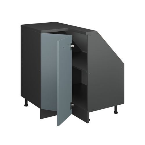 Meuble De Cuisine Dangle Pour Combles R-line 59096 Bleu-gris 75.6cm Avec 1 Porte