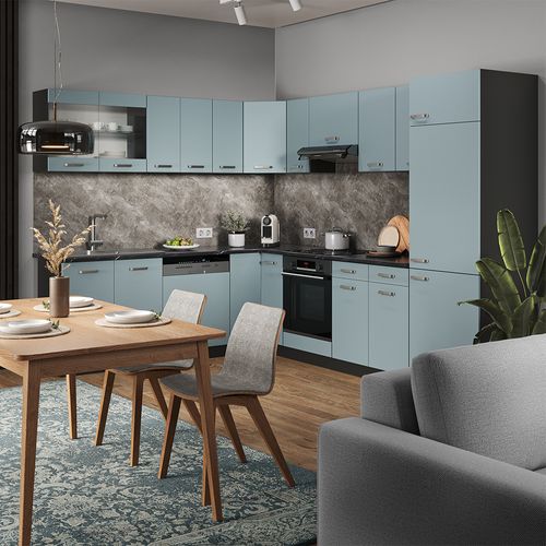 Meuble De Cuisine Dangle Pour Combles R-line 59096 Bleu-gris 75.6cm Avec 1 Porte