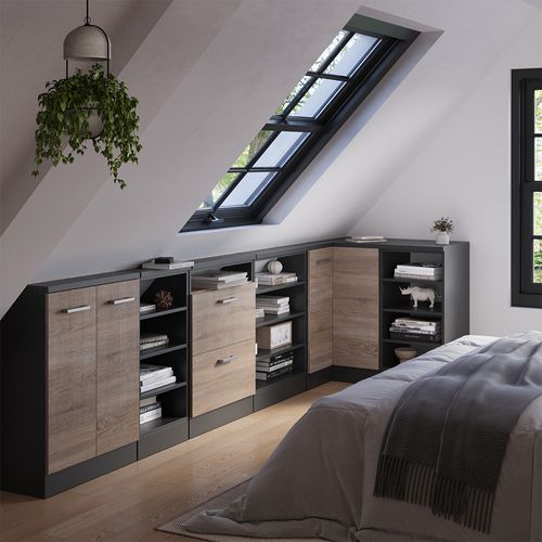 Meuble De Cuisine Dangle Pour Combles R-line 59098 Sonoma 75.6cm Avec 1 Porte