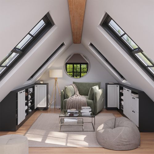 Meuble De Cuisine Dangle Pour Combles R-line 59100 Blanc Campagne 75.6cm Avec 1 Porte