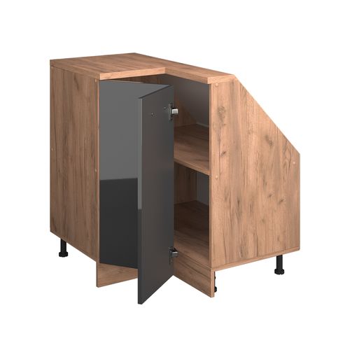 Meuble De Cuisine Dangle Pour Combles R-line 59101 Anthracite Haute Brillance 75.6cm Avec 1 Porte