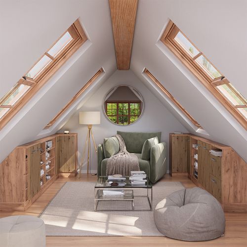 Meuble De Cuisine Dangle Pour Combles R-line 59103 Chêne Artisan 75.6cm Avec 1 Porte