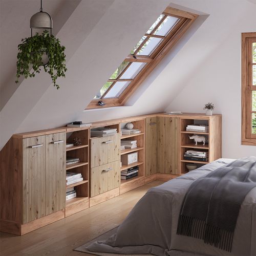 Meuble De Cuisine Dangle Pour Combles R-line 59103 Chêne Artisan 75.6cm Avec 1 Porte