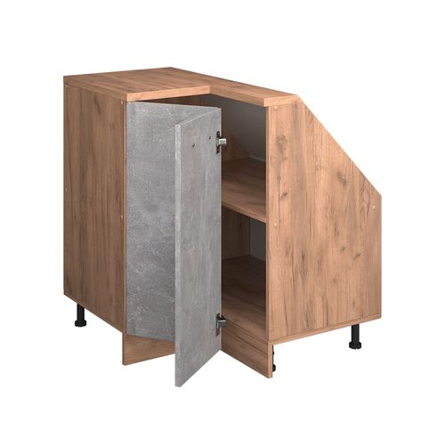 Meuble De Cuisine Dangle Pour Combles R-line 59104 Béton 75.6cm Avec 1 Porte