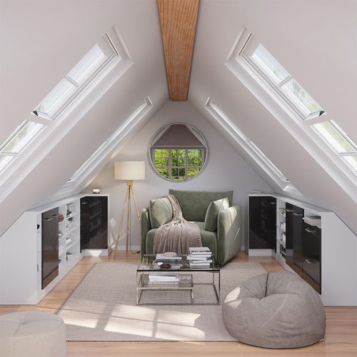 Meuble De Cuisine Dangle Pour Combles R-line 59114 Anthracite Haute Brillance 75.6cm Avec 1 Porte