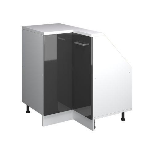 Meuble De Cuisine Dangle Pour Combles R-line 59114 Anthracite Haute Brillance 75.6cm Avec 1 Porte