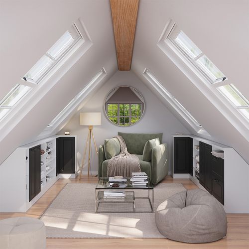 Meuble De Cuisine Dangle Pour Combles R-line 59115 Anthracite Campagne 75.6cm Avec 1 Porte