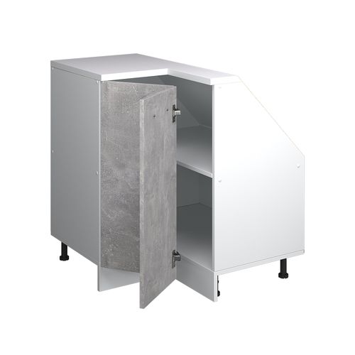 Meuble De Cuisine Dangle Pour Combles R-line 59117 Béton 75.6cm Avec 1 Porte