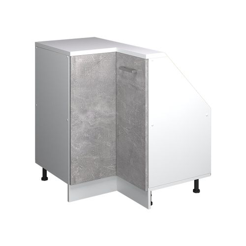 Meuble De Cuisine Dangle Pour Combles R-line 59117 Béton 75.6cm Avec 1 Porte