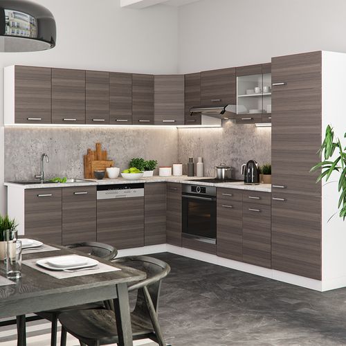 Meuble De Cuisine Dangle Pour Combles R-line 59118 Gris Noble 75.6cm Avec 1 Porte