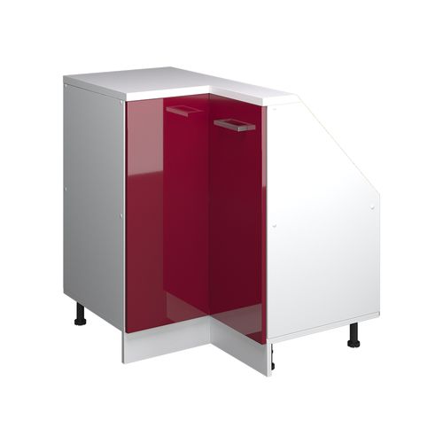 Meuble De Cuisine Dangle Pour Combles R-line 59120 Rouge Brillant 75.6cm Avec 1 Porte