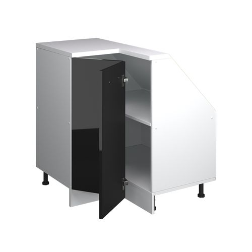 Meuble De Cuisine Dangle Pour Combles R-line 59123 Noir Haute Brillance 75.6cm Avec 1 Porte