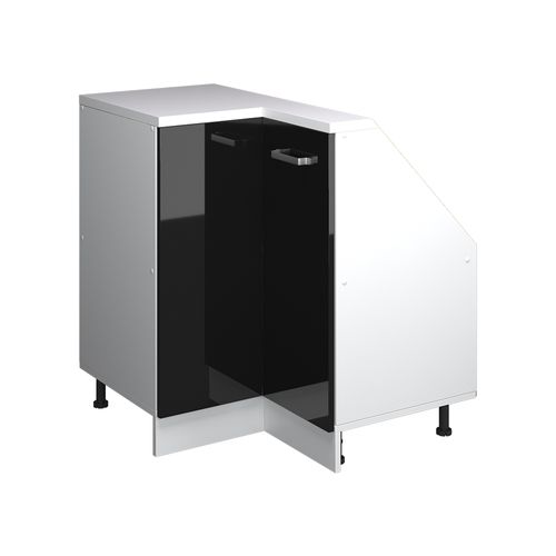 Meuble De Cuisine Dangle Pour Combles R-line 59123 Noir Haute Brillance 75.6cm Avec 1 Porte