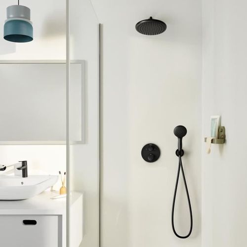 Ensemble De Douche Encastré - 1 + 2 Jets - Mitigeur Thermostatique - 348832430 - Noir