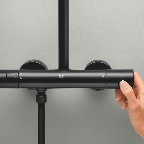 Colonne De Douche Thermostatique Grohe Vitalio Start 250 Noire