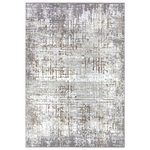 Tapis 67x120cm Abstrait Studio Crème Et Gris