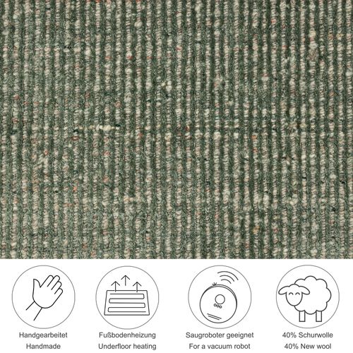 Tapis Uni Rayé Venus 190x290 Cm - Vert