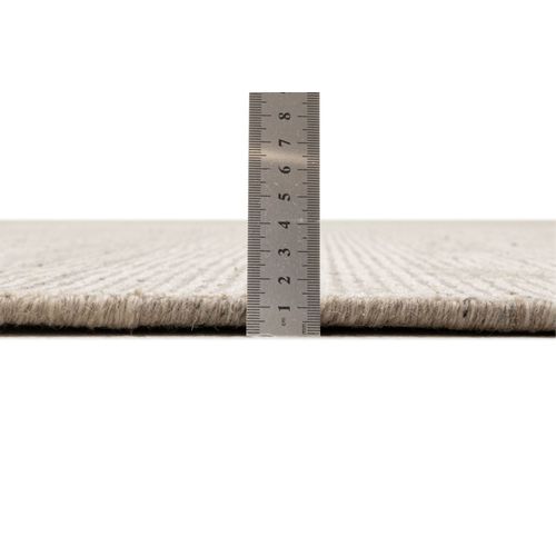 Tapis Uni Rayé Venus Diam 190 Cm - Beige