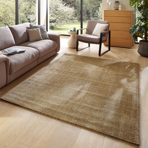 Tapis Uni Rayé Venus 120x180 Cm - Doré