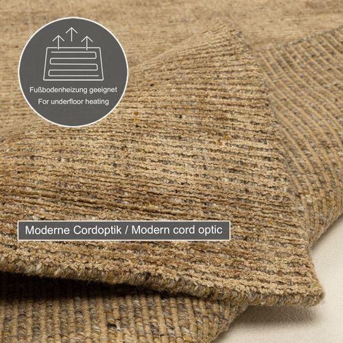 Tapis Uni Rayé Venus 120x180 Cm - Doré