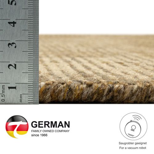 Tapis Uni Rayé Venus 190x290 Cm - Doré