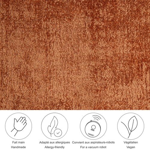 Tapis Brillant En Viscose Star 120x180 Cm - Cuivre