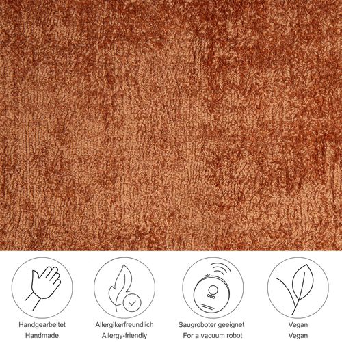 Tapis Brillant En Viscose Star Diam 190 Cm - Cuivre