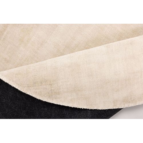 Tapis Brillant En Viscose Star Diam 150 Cm - Crème
