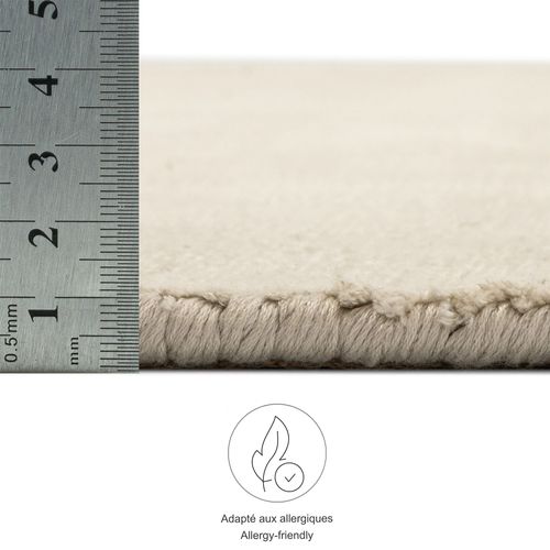 Tapis Brillant En Viscose Star 170x240 Cm - Crème