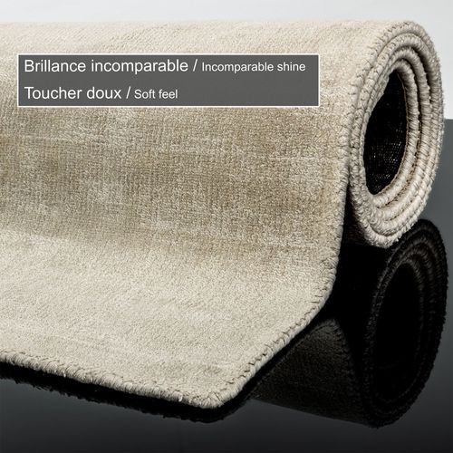 Tapis Brillant En Viscose Star 170x240 Cm - Crème