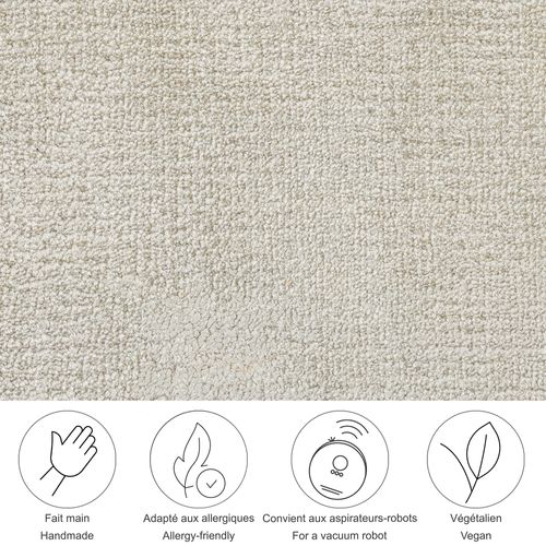 Tapis Brillant En Viscose Star 190x290 Cm - Crème