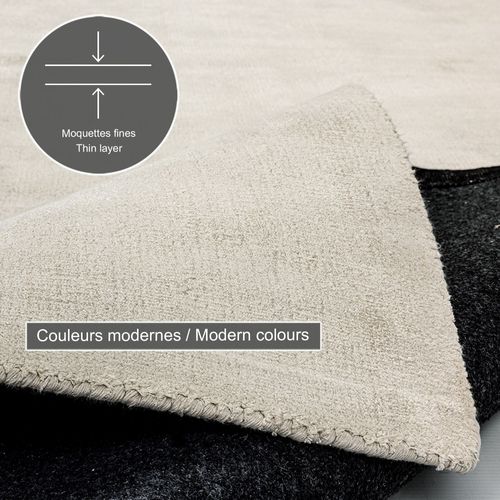 Tapis Brillant En Viscose Star 190x290 Cm - Crème